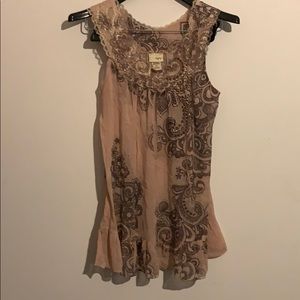 Floral daytrip sheer tank top in medium